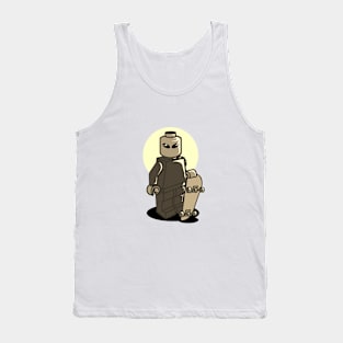 Blocky Style Skater Sepia Tank Top